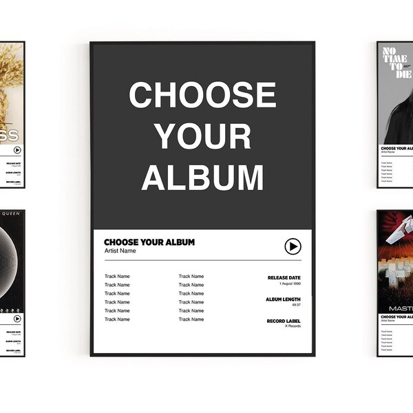 Music Album Posters Etsy