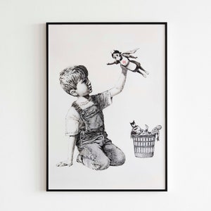 Banksy - Game Changer, affiche d'infirmière super-héros de l'hôpital, graffiti Banksy, décoration murale, téléchargement numérique
