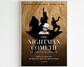 Fan Art The Nightman Cometh, Charlie Kelly, Its Always Sunny in Philadelphia, Movie Poster, Wall Art, Digital Download