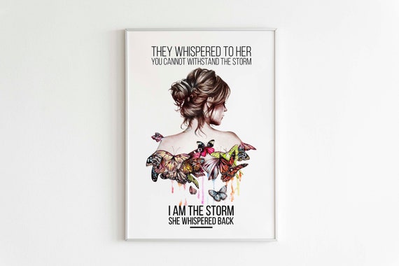 Sulfing girl poster I am the storm she whispered back