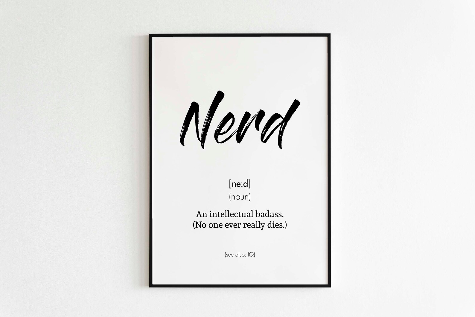 Nerd Dictionary Poster Print Plakat Personalized Digital Etsy
