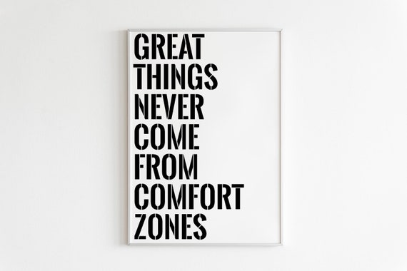 Motivational Quote Print: Black and White Minimalist Art (Digital Download)
