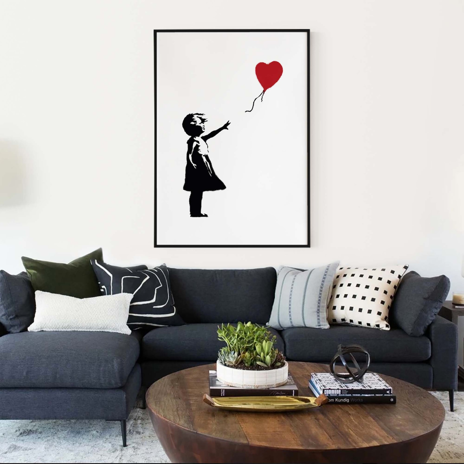 Banksy Ragazza con palloncino su tela: stampa di graffiti di strada - Italia