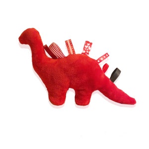 Red Dinosaur Lovey, Soft Baby Toy for Car seat/stroller