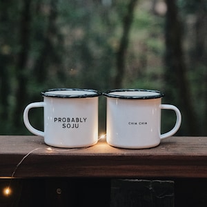 Probably Soju Camping Mug | Personalized Enamel Mug | Gift for KDrama lover | Kdrama Merch | Gift for Kdrama Addict