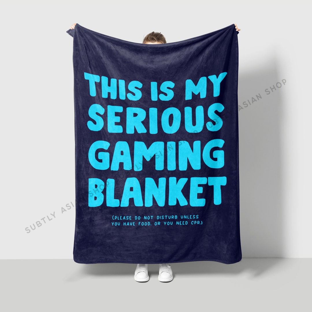 This is My Serious Gaming Blanket Gift for Gaming Fans Sherpa Fleece