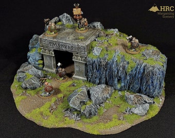 Dwarven Mine - hill, barrow - painted, flocked wargaming terrain, scenery for RPG and war games - Warhammer, KoW, LotR, Hobbit, D&D