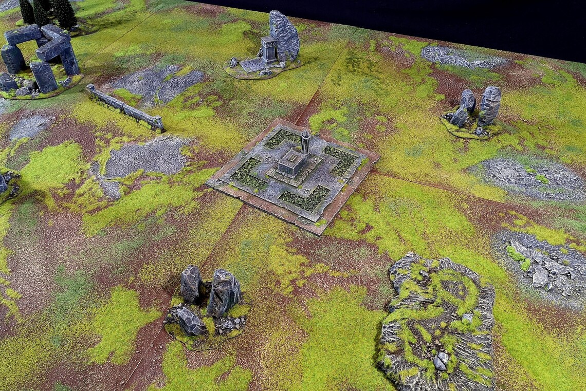 Wargaming Battle Board 24x24 Painted Flocked - Etsy
