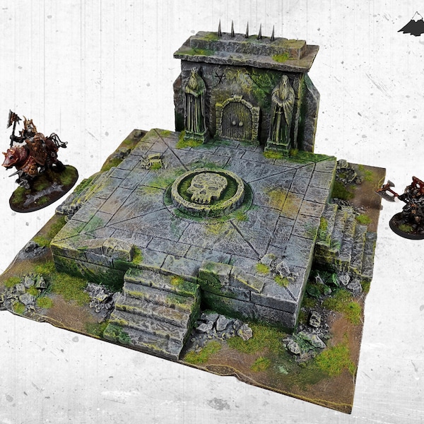 Tomb of Heroes - graveyard, temple - painted, flocked wargaming terrain, scenery for RPG and war games - Warhammer, KoW, LotR, Hobbit, D&D