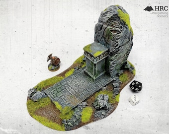 Rock of Heroes - painted, flocked wargaming terrain, scenery for RPG and war games - Warhammer, KoW, LotR, Hobbit, D&D