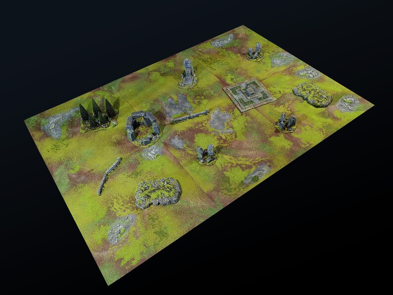 Wargaming Battle Board 24x24 painted flocked | Etsy