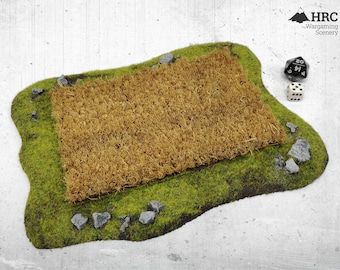 Wargaming Wheat Field - painted, flocked farmland, wargaming terrain, scenery for RPG and war games - Warhammer, Bolt Action, Hobbit, D&D