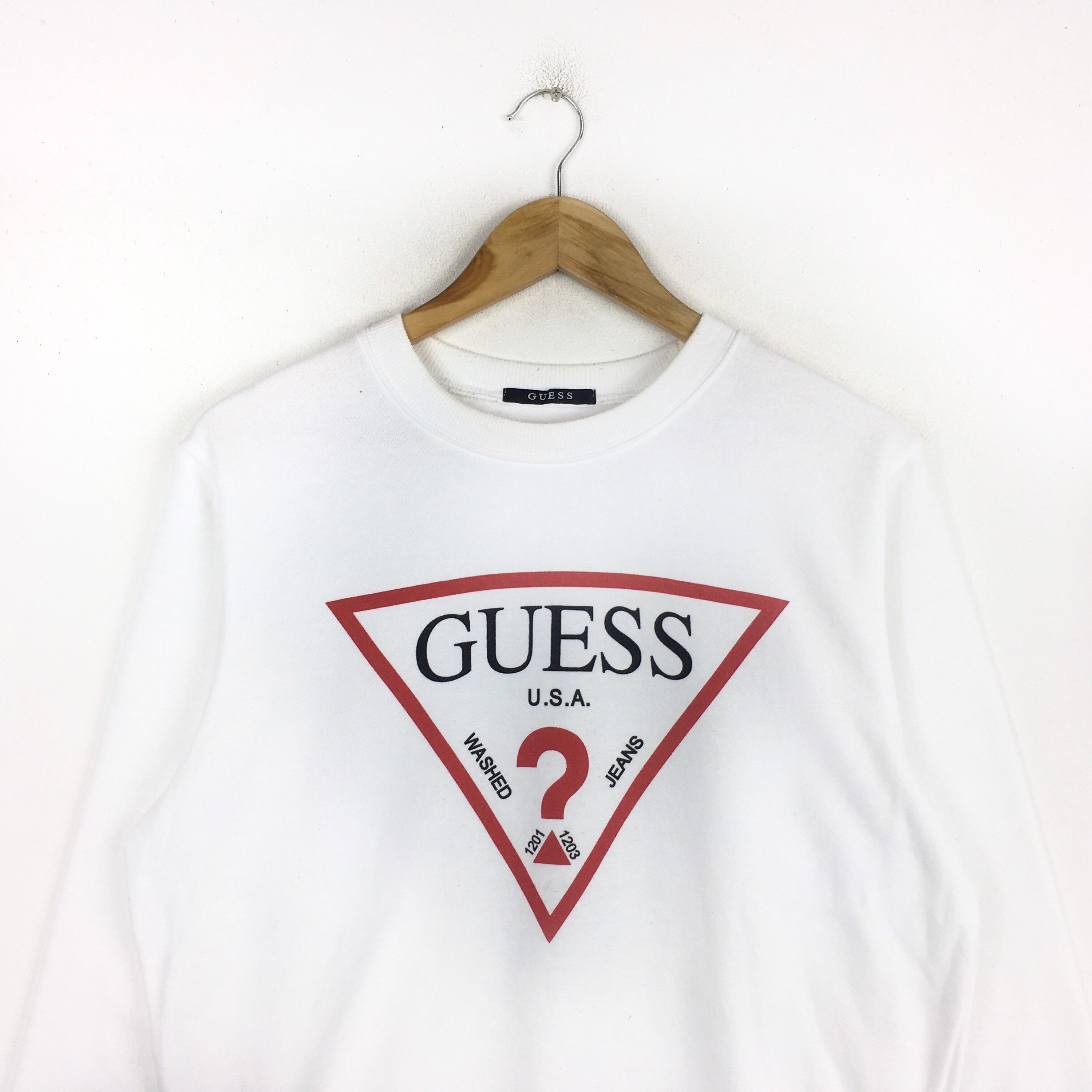 Rare GUESS USA Big Logo Crewneck Sweatshirts Jumper | Etsy