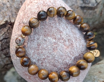 Bracciale donna in pietre naturali Occhio di Tigre