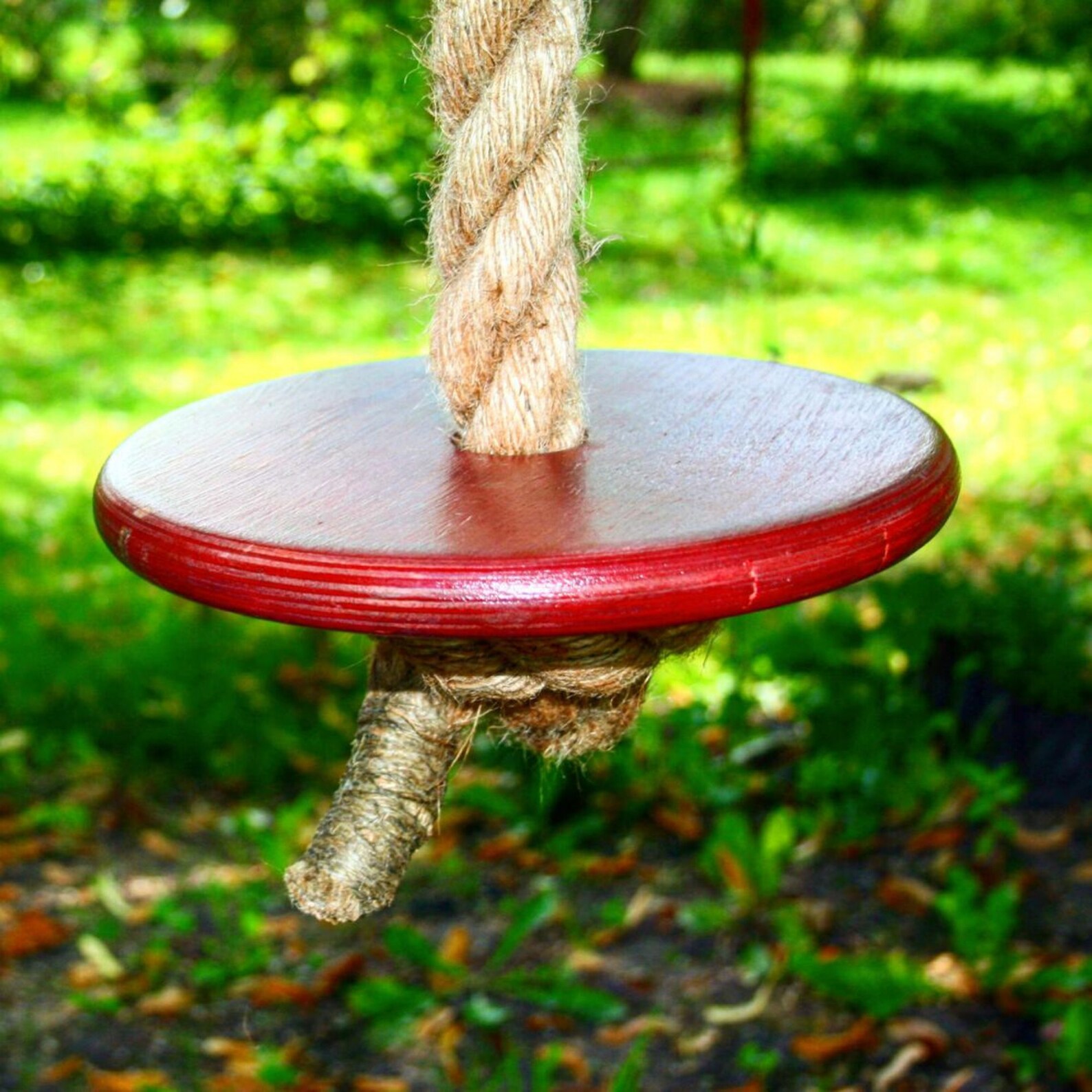 Wooden Disc swing Outdoor indoor round wooden swing Disc Etsy