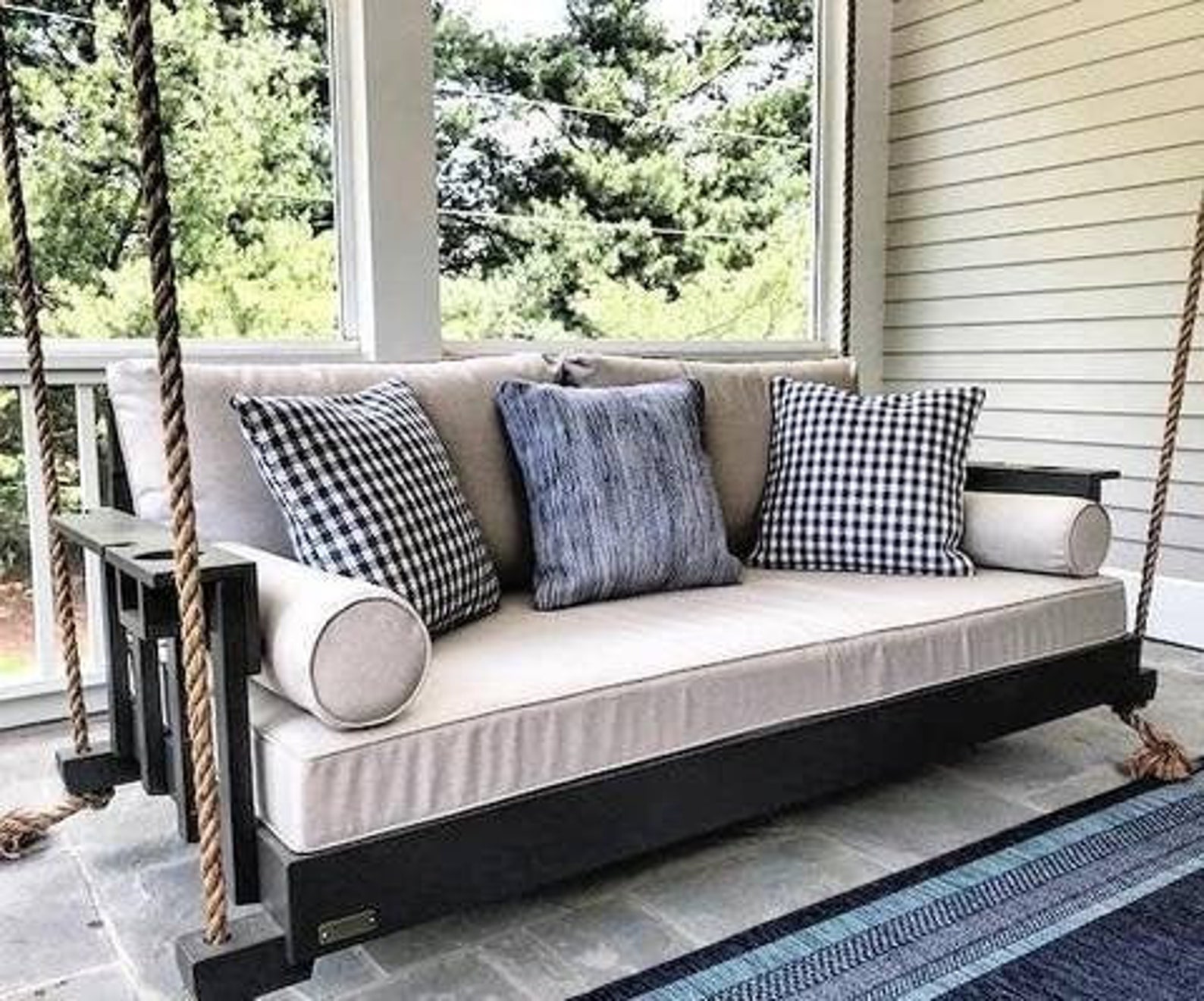 MATTRESS INCLUDED Porch Swing Swing Beds Patio daybed Etsy
