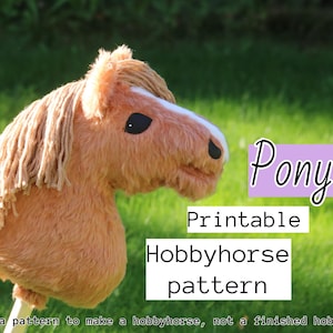 Hobbyhorse printable digital PATTERN - for making PONY hobbyhorse