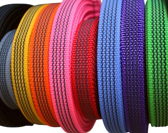 Rubber nylon grip webbing 15 mm, sold per one meter