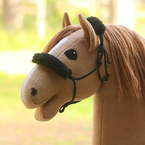 Hobbyhorse rope halter with fluff - multiple color options