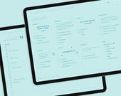 Pastel Undated & Hyperlinked Digital Planner! Yearly, Monthly, Weekly, Daily Layouts, Habit Tracker, and Hyperlinked Notebook
