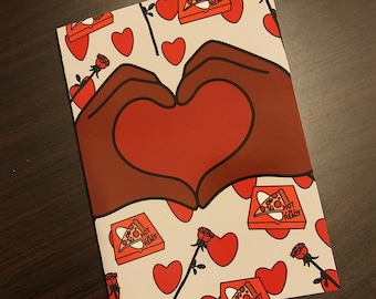 Hot & Ready. - Greeting Card, Vday, Funny, humor, meme, pizza, guy valentines day card