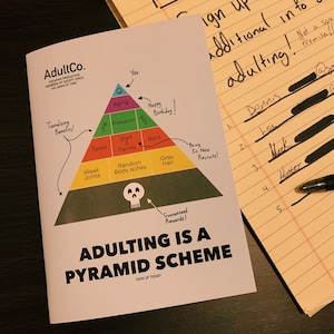 Adulting. - Biglietto di auguri, compleanno, buon compleanno, AdultCo, amico, compleanno divertente, adulti, umorismo nero