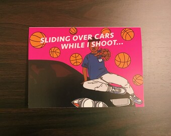 Funny "Sliding Over Cars" Greeting Card - Valentine's Day, Cuffing Season