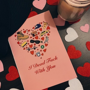ICH F**KE MIT DIR. - Grußkarte, Deadass valentine day, New York valentine, i dead fuck with you, i f with you, valentinstag, lustig, NY