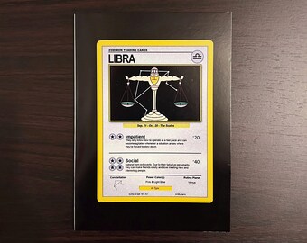 Libra - Zodimon! Astrology Greeting Card, Birthday Day Cards, Tarot, Gift