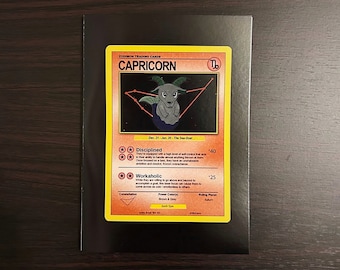 Capricorn - Zodimon! Astrology Greeting Card, Birthday Day Cards, Tarot, Gift
