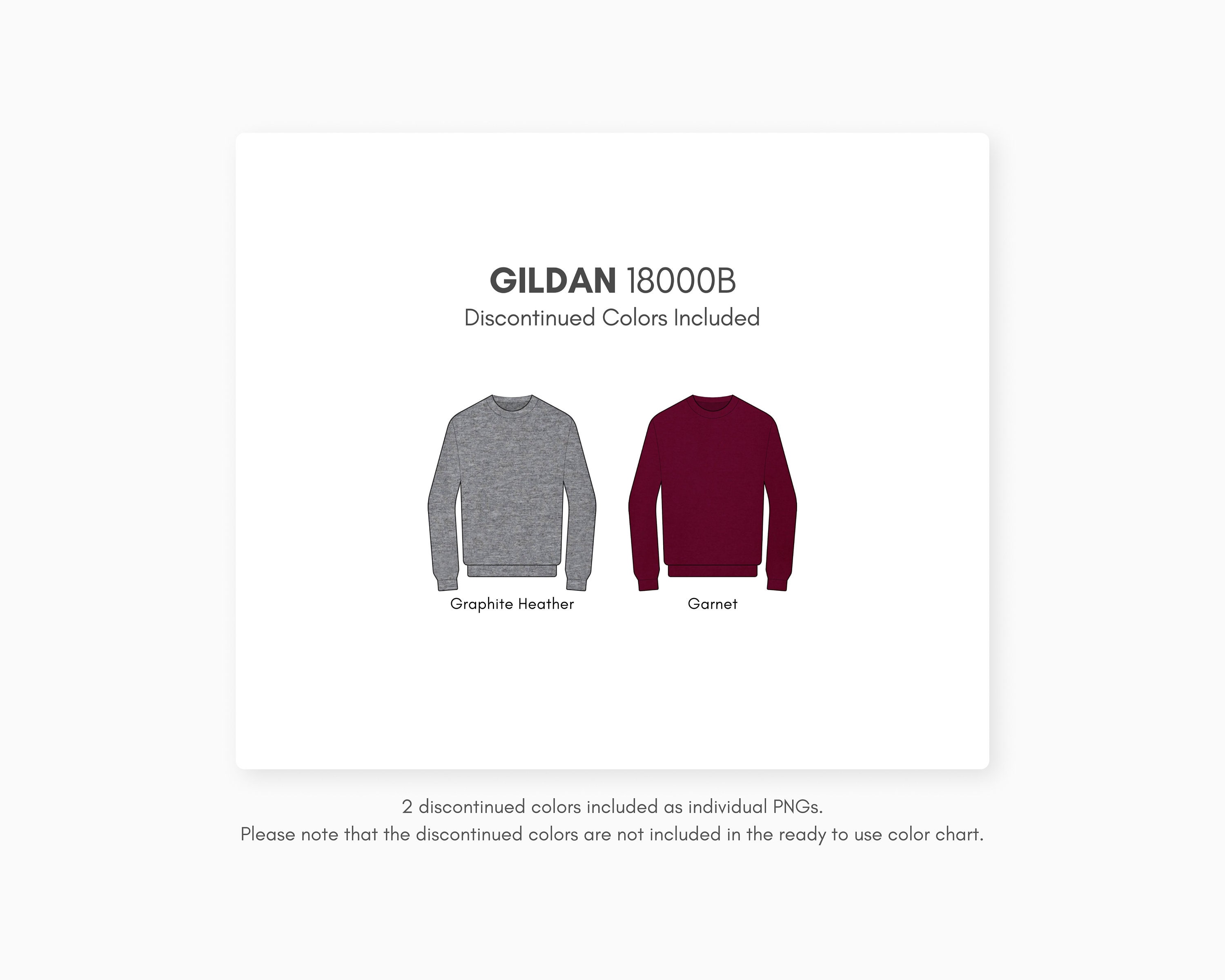 Gildan 18000B EDITABLE Canva Color Chart Gildan 18000B Heavy Blend Gildan 18000b Editable Canva Color Chart Gildan 18000b Heavy Blend