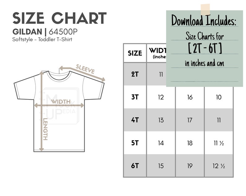 Download Gildan Softstyle Toddler T Shirt Mockup Size Chart Gildan 64500p Toddler T Shirt Size Chart Inchescm Digital Size Chart Drawing Illustration Digital Deshpandefoundationindia Org