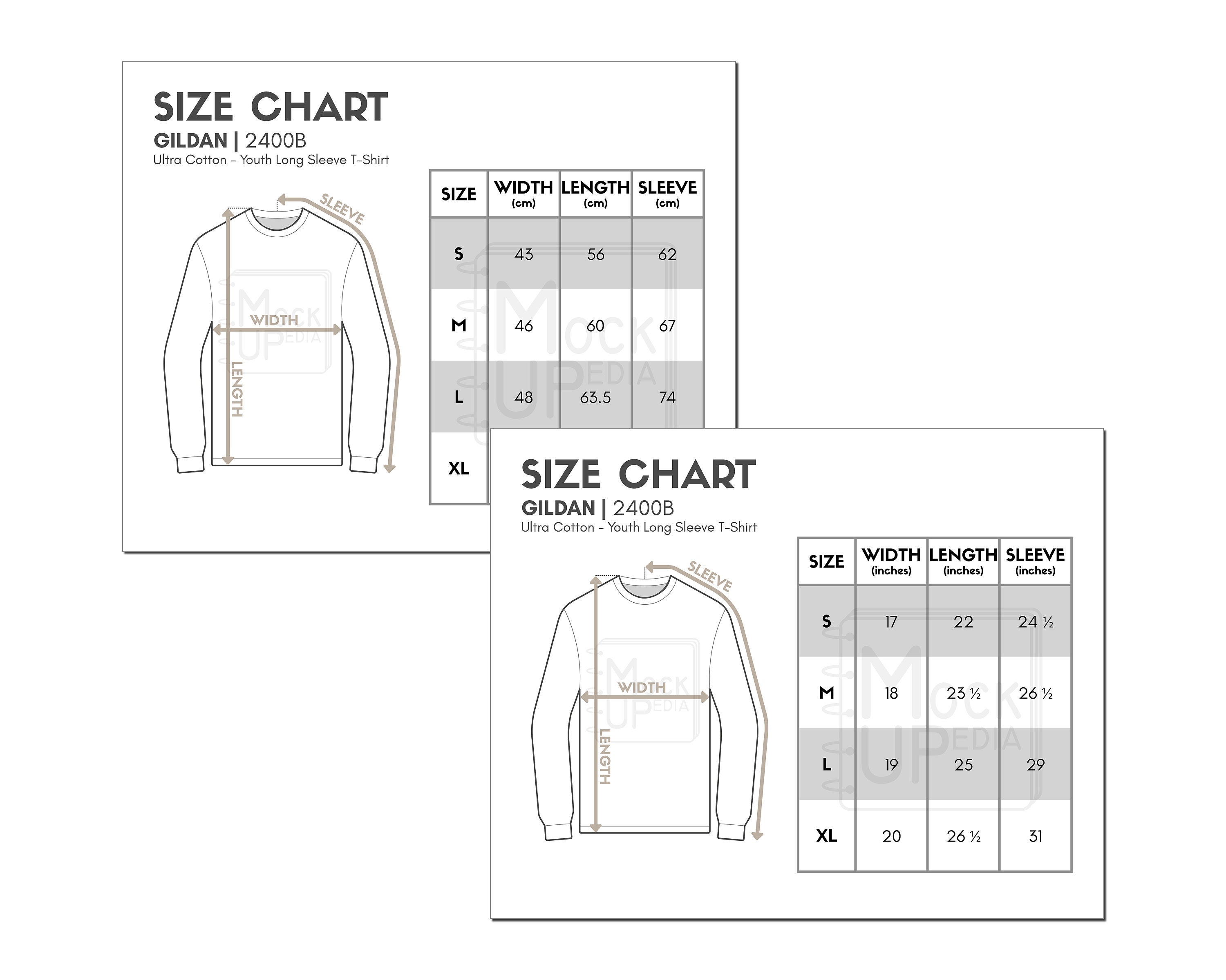 gildan shirt size