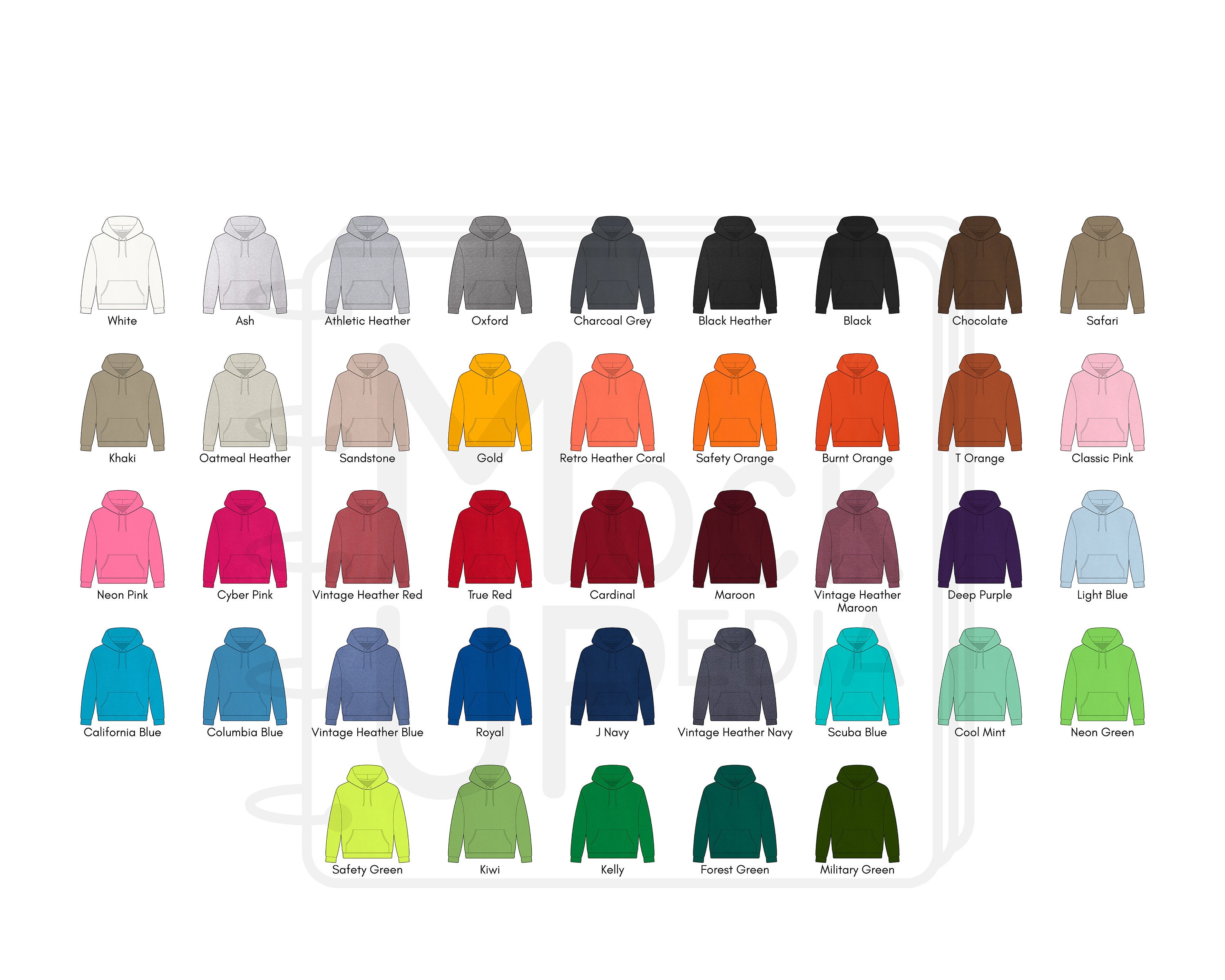 Jerzees 996MR Adult Hooded Sweatshirt Color Chart Jerzees 996MR NuBlend