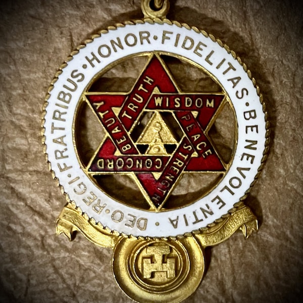 MASONIC HOLY ROYAL Arch Vintage Jewel / Medal North Star Chapter #2 Edmonton Freemasonry Secret Societies Illuminati