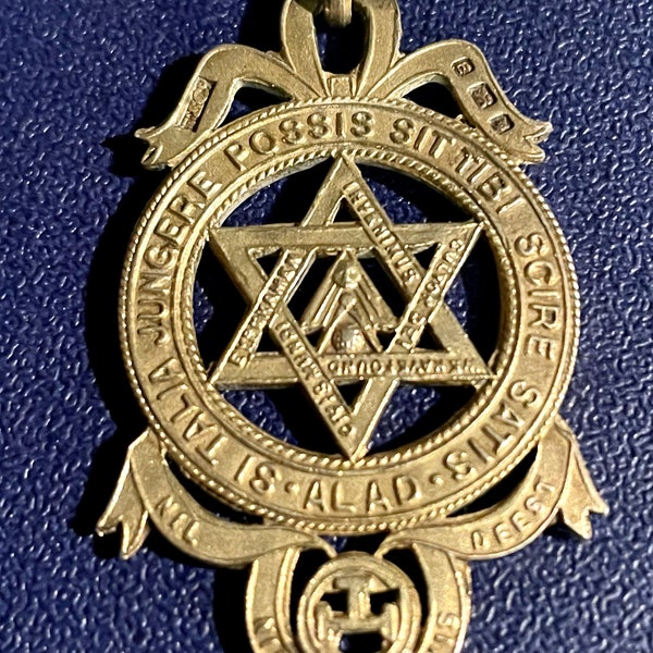 MARKED SILVER ROYAL Arch English Masonic Jewel or Medal Toye & Co. London Circa 1929-1957 Freemasonry Secret Societies Illuminati