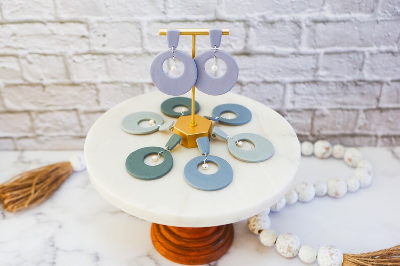 Fresh water pearls, fresh water pearl hoops, retro freshwater pearls, polymerclay earrings, fresh water pearl earrings Olivia
