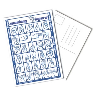 Postkarte / Grußkarte"Fingeralphabet"