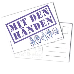 Postkarte / Grußkarte "Mit den Händen reden"