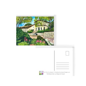 L'ancienne mission San Luis Obispo de Tolosa Carte postale aquarelle