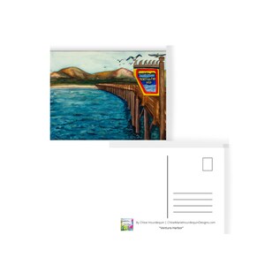 Carte Postale Aquarelle Signe Du Port De Ventura Carte Postale Aquarelle