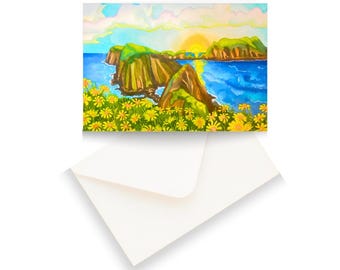Santa Barbara Channel Islands Watercolor Greeting Card Blank