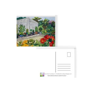 Post aquarelle Santa Barbara Botanic Gardens Nursery Aquarelle Carte postale
