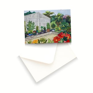 Carte de voeux aquarelle Santa Barbara Botanic Garden Nursery