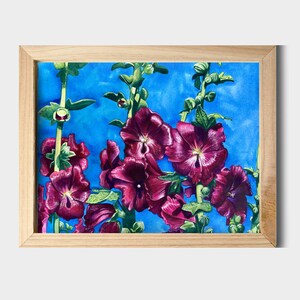HollyHock Horizon Watercolor Fine Art Giclee Print