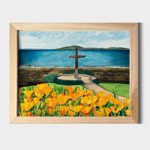 Father Serra Cross Ventura Watercolor Fine Art Giclee Print