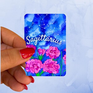 Vinyl Stickers Sagittarius Zodiac At Night Watercolor Art Sticker