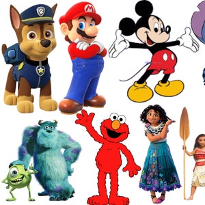 birthday decorations/ character cutouts/ standee/ character from any tv/ movie/ handmade cutouts/ custom party props