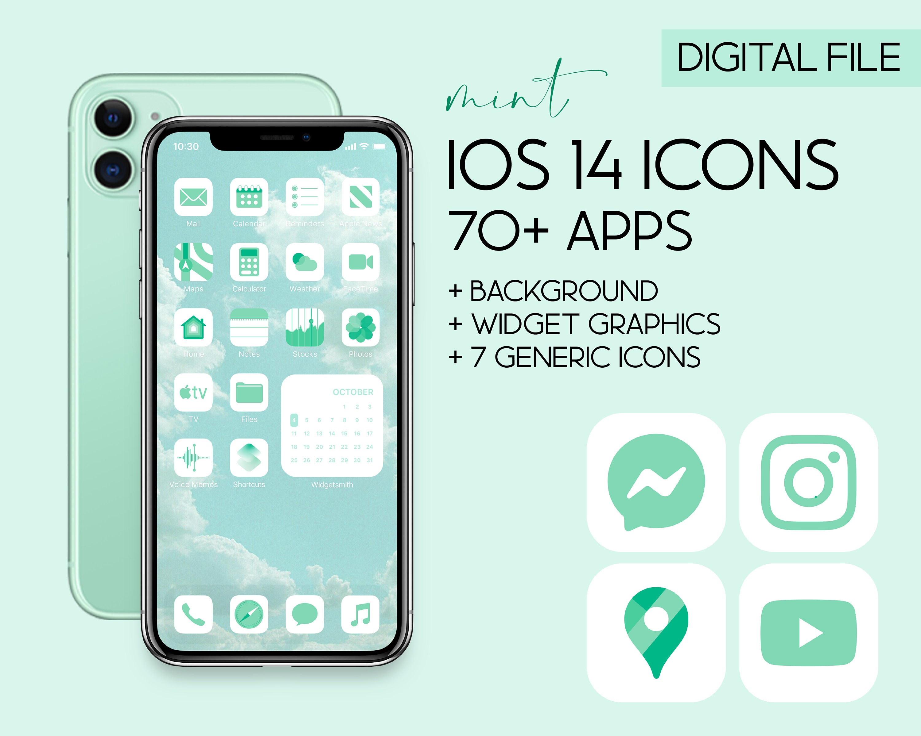 Mint Green Icons Etsy Hong Kong