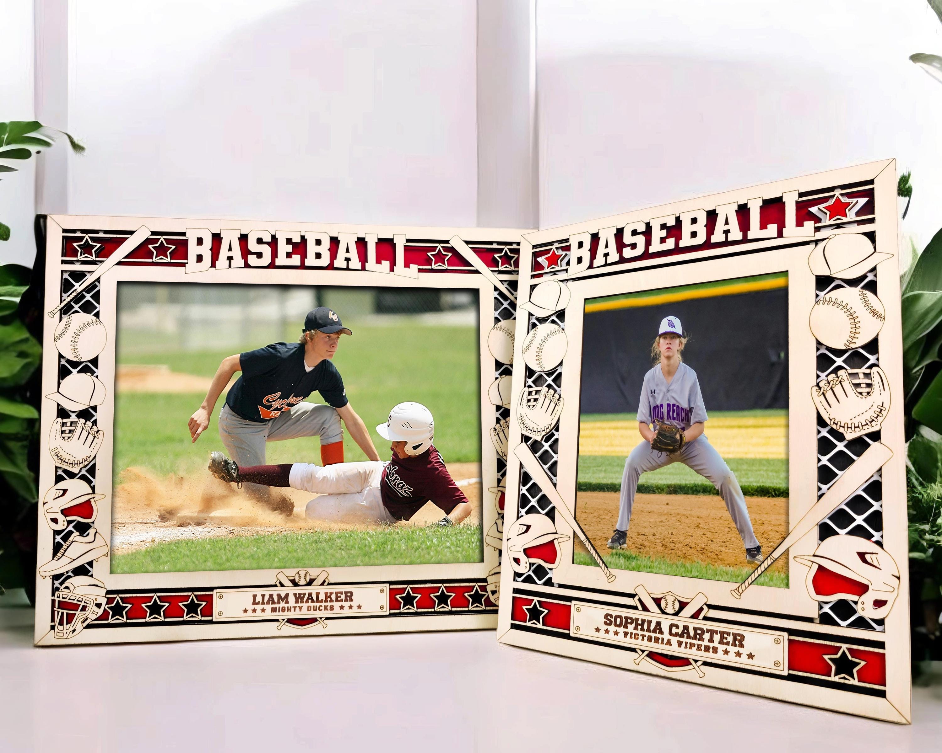 Personalized Baseball Picture Frame – Laser Cut Wood, Team Gift - Etsy